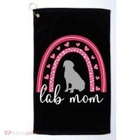 Silver Lab Mom ValentineS Day Labrador Rainbow Cool Gift Golf Towel thumb 0