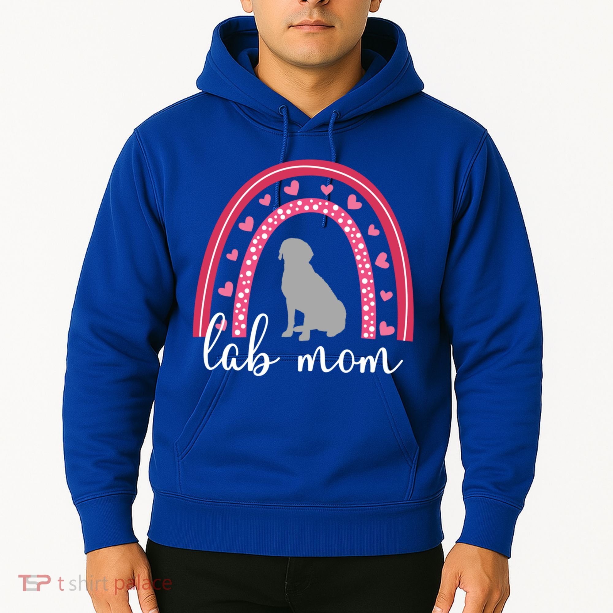 Silver Lab Mom ValentineS Day Labrador Rainbow Cool Gift Hoodie