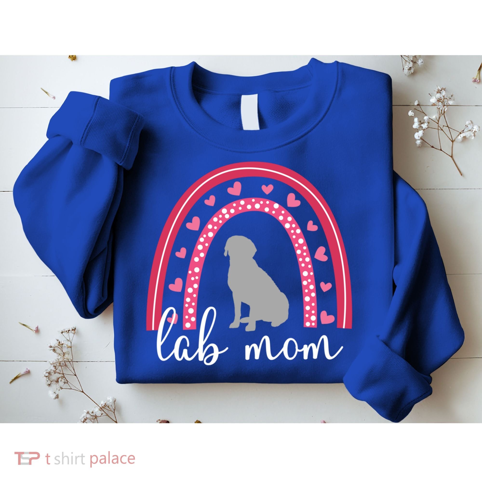 Silver Lab Mom ValentineS Day Labrador Rainbow Cool Gift Sweatshirt