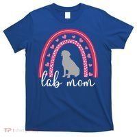 Silver Lab Mom ValentineS Day Labrador Rainbow Cool Gift T-Shirt thumb 0