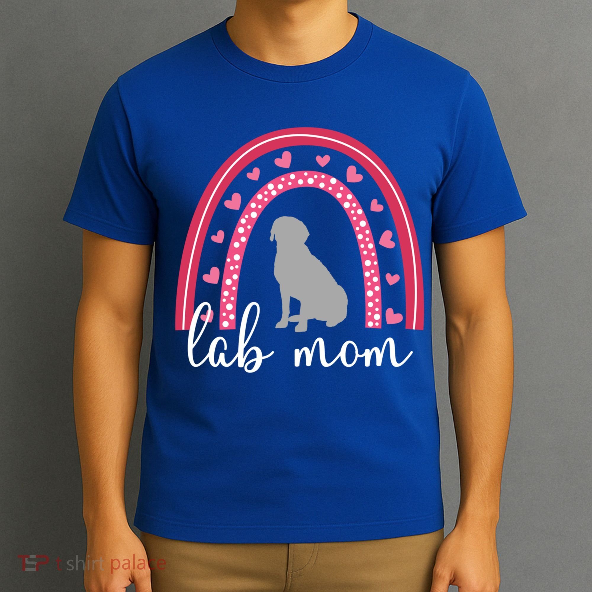 Silver Lab Mom ValentineS Day Labrador Rainbow Cool Gift T-Shirt