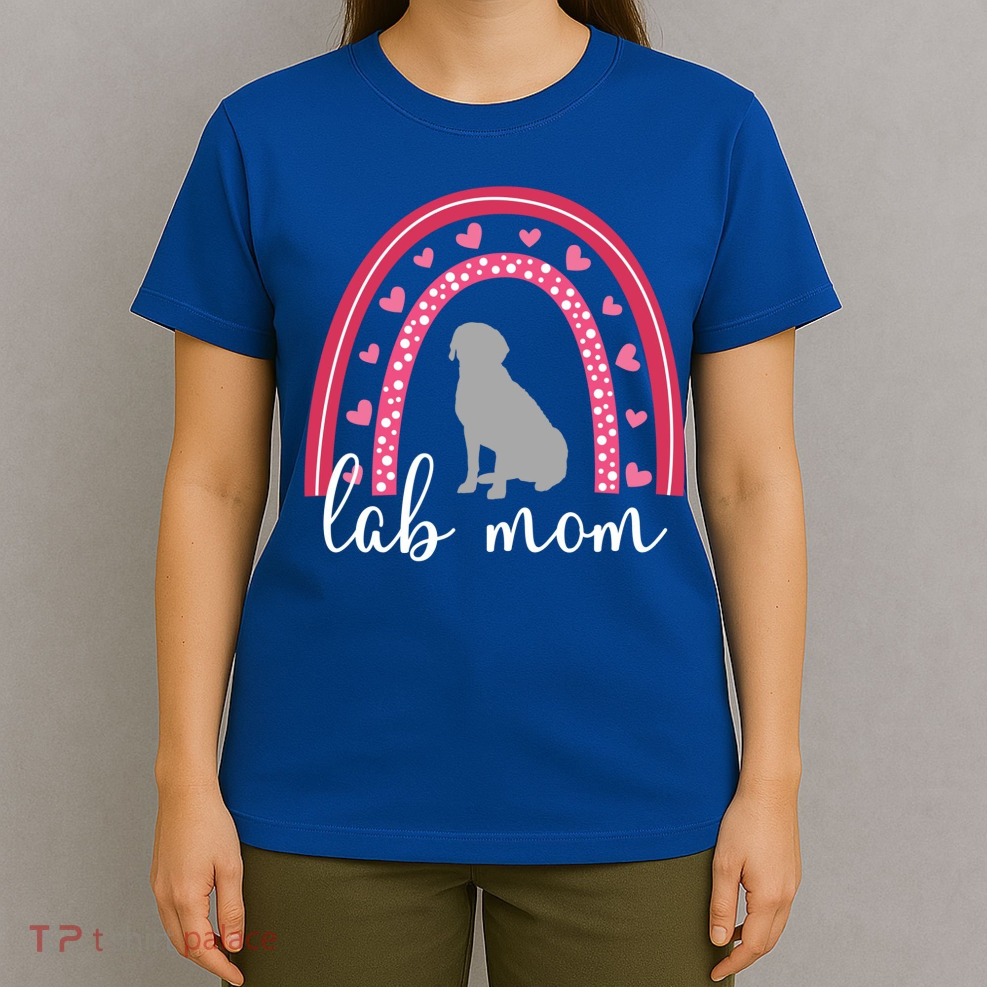 Silver Lab Mom ValentineS Day Labrador Rainbow Cool Gift T-Shirt