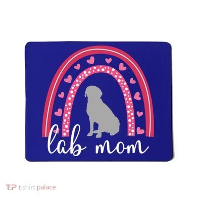 Silver Lab Mom ValentineS Day Labrador Rainbow Cool Gift Mousepad