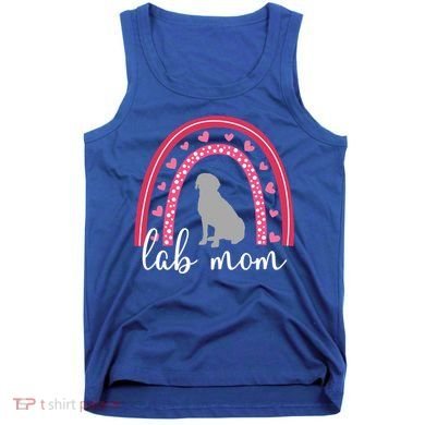 Silver Lab Mom ValentineS Day Labrador Rainbow Cool Gift Tank Top