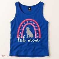 Silver Lab Mom ValentineS Day Labrador Rainbow Cool Gift Tank Top thumb 2