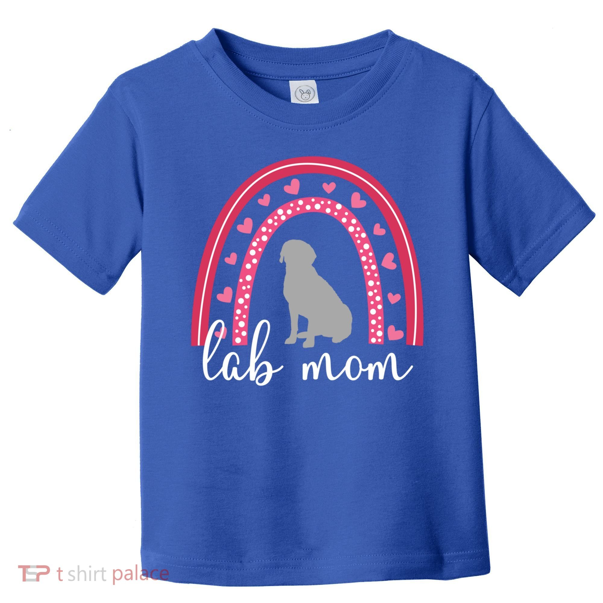 Silver Lab Mom ValentineS Day Labrador Rainbow Cool Gift Toddler T-Shirt