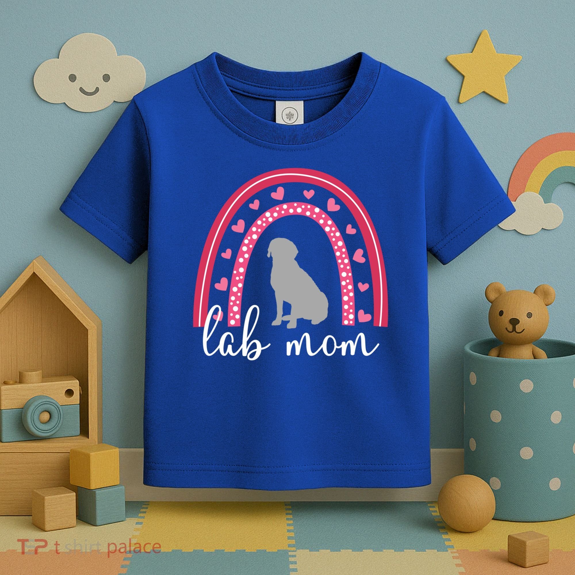 Silver Lab Mom ValentineS Day Labrador Rainbow Cool Gift Toddler T-Shirt