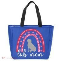Silver Lab Mom ValentineS Day Labrador Rainbow Cool Gift Tote Bag thumb 0