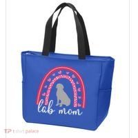 Silver Lab Mom ValentineS Day Labrador Rainbow Cool Gift Tote Bag thumb 3