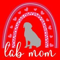 Silver Lab Mom ValentineS Day Labrador Rainbow Cool Gift Santa Hat thumb 1