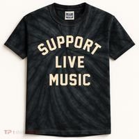 Support Live Music Musicians Local Bands Artists Music Lover Kids Tie-Dye T-Shirt thumb 0
