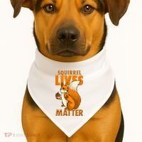 Squirrel Lives Matter I Love Squirrels USA-Made Doggie Bandana thumb 1