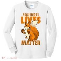 Squirrel Lives Matter I Love Squirrels Kids Long Sleeve Shirt thumb 0