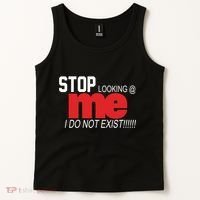 Stop Looking Me I Do Not Exist Funny Saying Tank Top thumb 2
