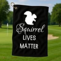 Squirrel Lives Matter Animal Lover Squirrel TShirt Golf Towel thumb 1