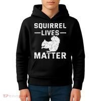 Squirrel Lives Matter Squirrel Kids Hoodie thumb 4