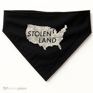 Stolen Land Native American Indigenous USA-Made Doggie Bandana