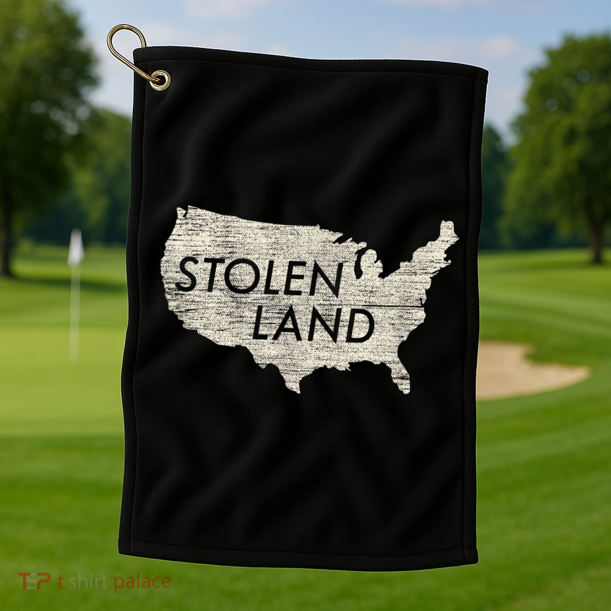 Stolen Land Native American Indigenous Golf Towel