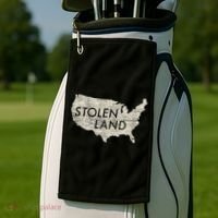 Stolen Land Native American Indigenous Golf Towel thumb 2