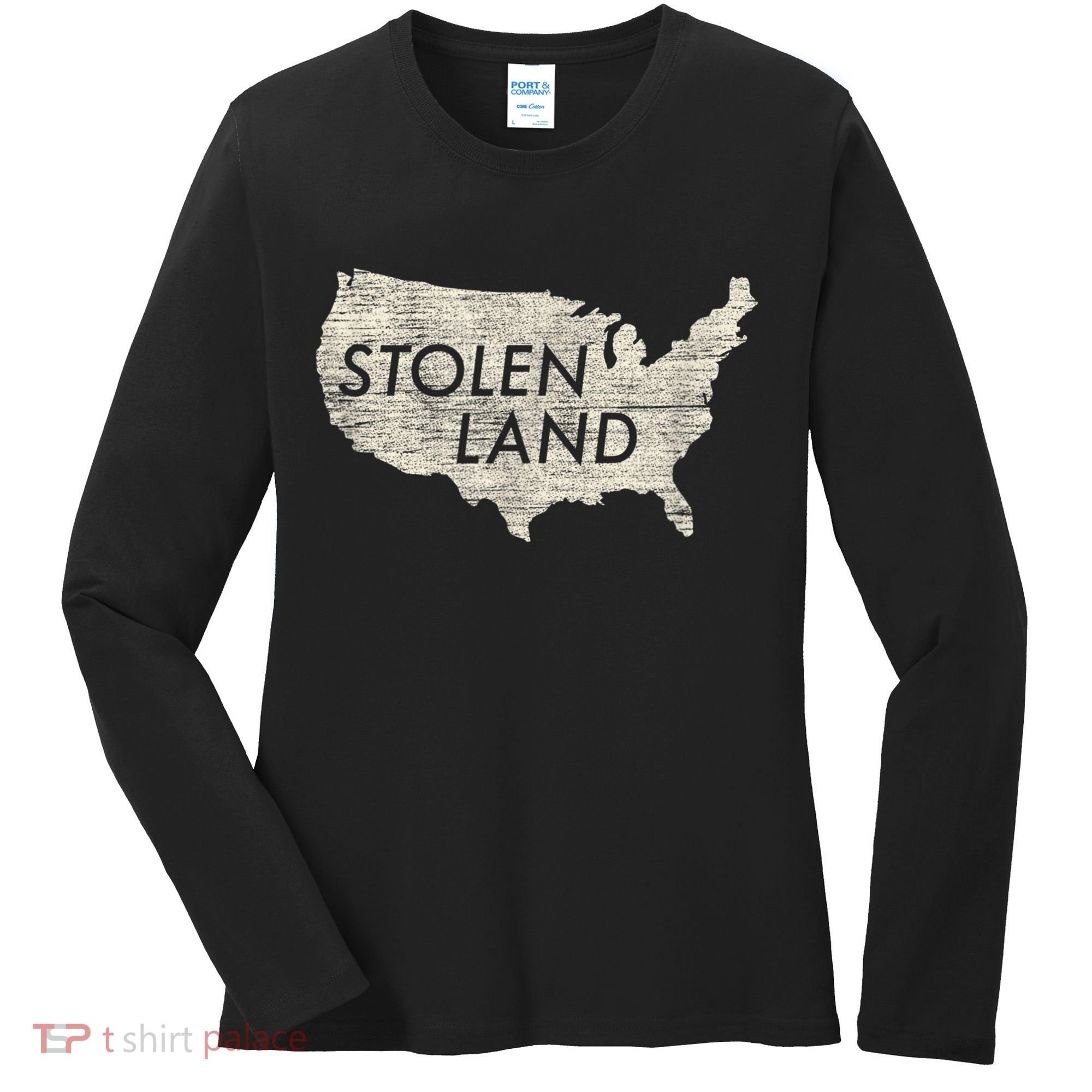 Stolen Land Native American Indigenous Women's Long Sleeve Shirt