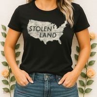 Stolen Land Native American Indigenous Women's T-Shirt thumb 2