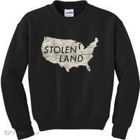 Stolen Land Native American Indigenous Kids Sweatshirt thumb 0