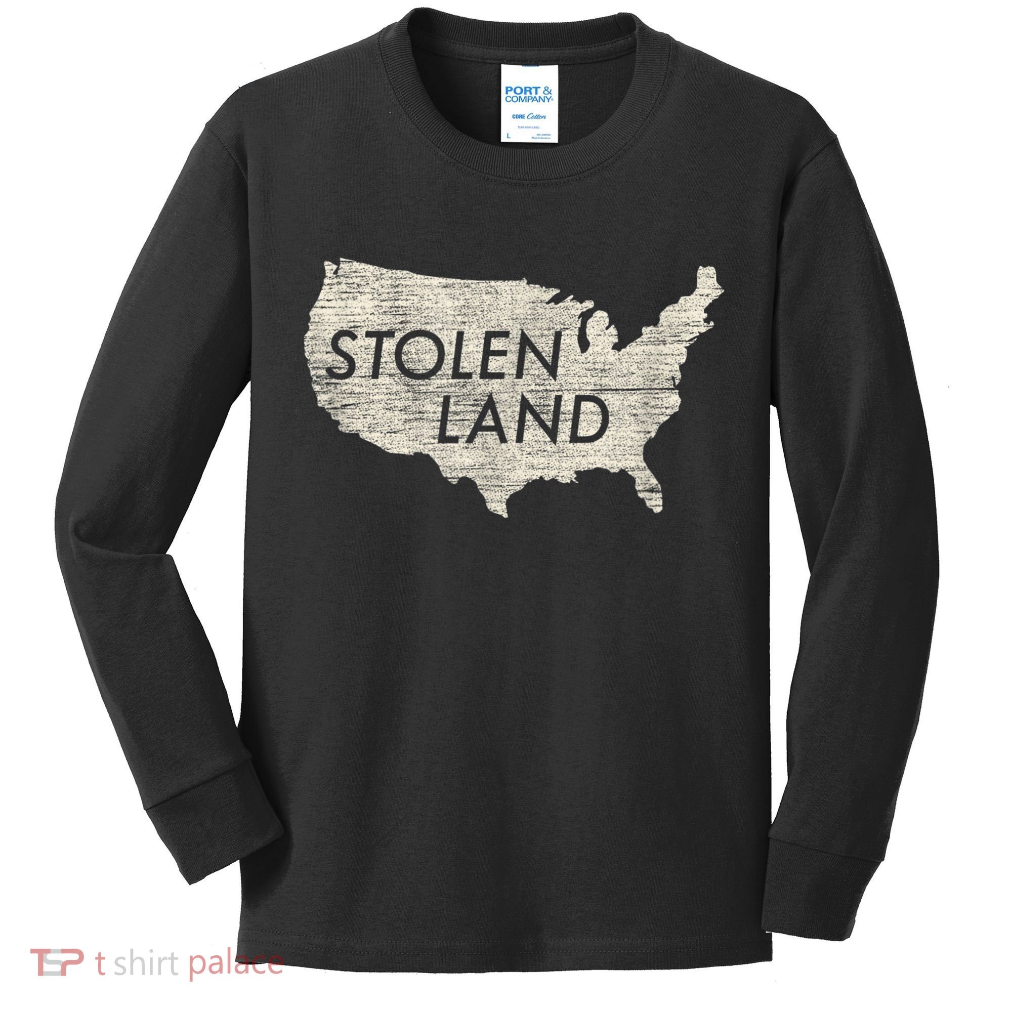 Stolen Land Native American Indigenous Kids Long Sleeve Shirt