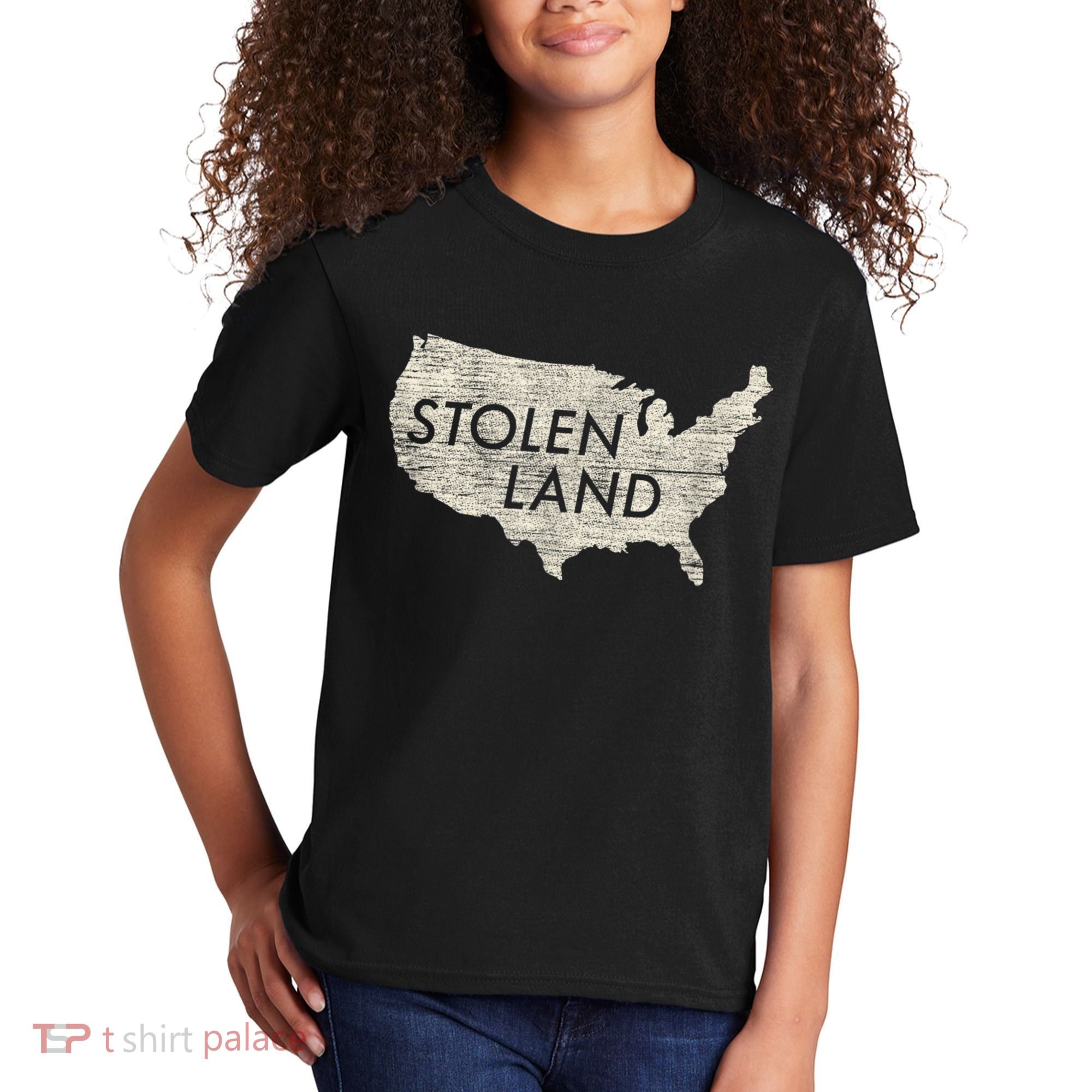 Stolen Land Native American Indigenous Kids T-Shirt