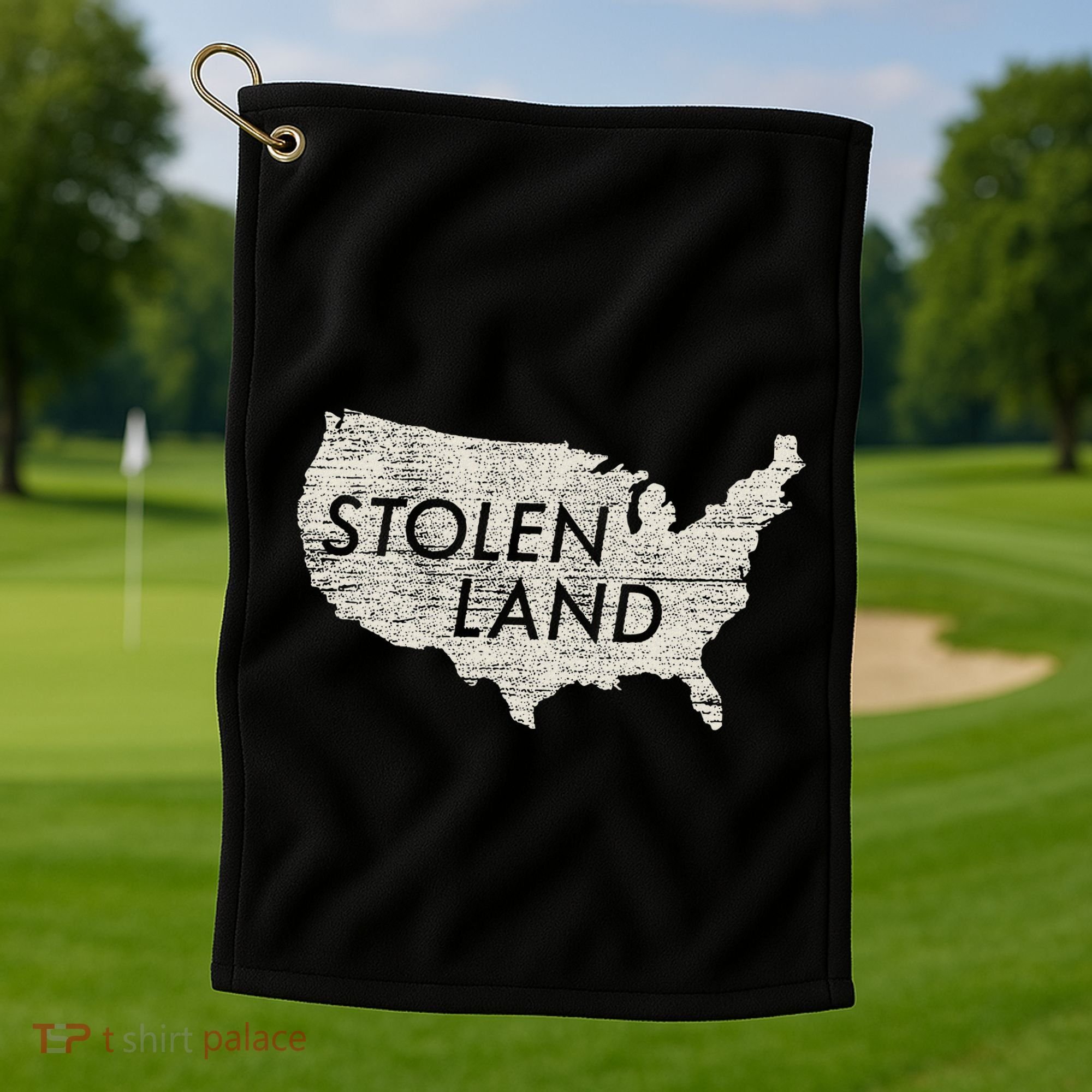 Stolen Land Native American Indigenous Golf Towel