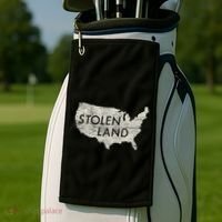 Stolen Land Native American Indigenous Golf Towel thumb 2