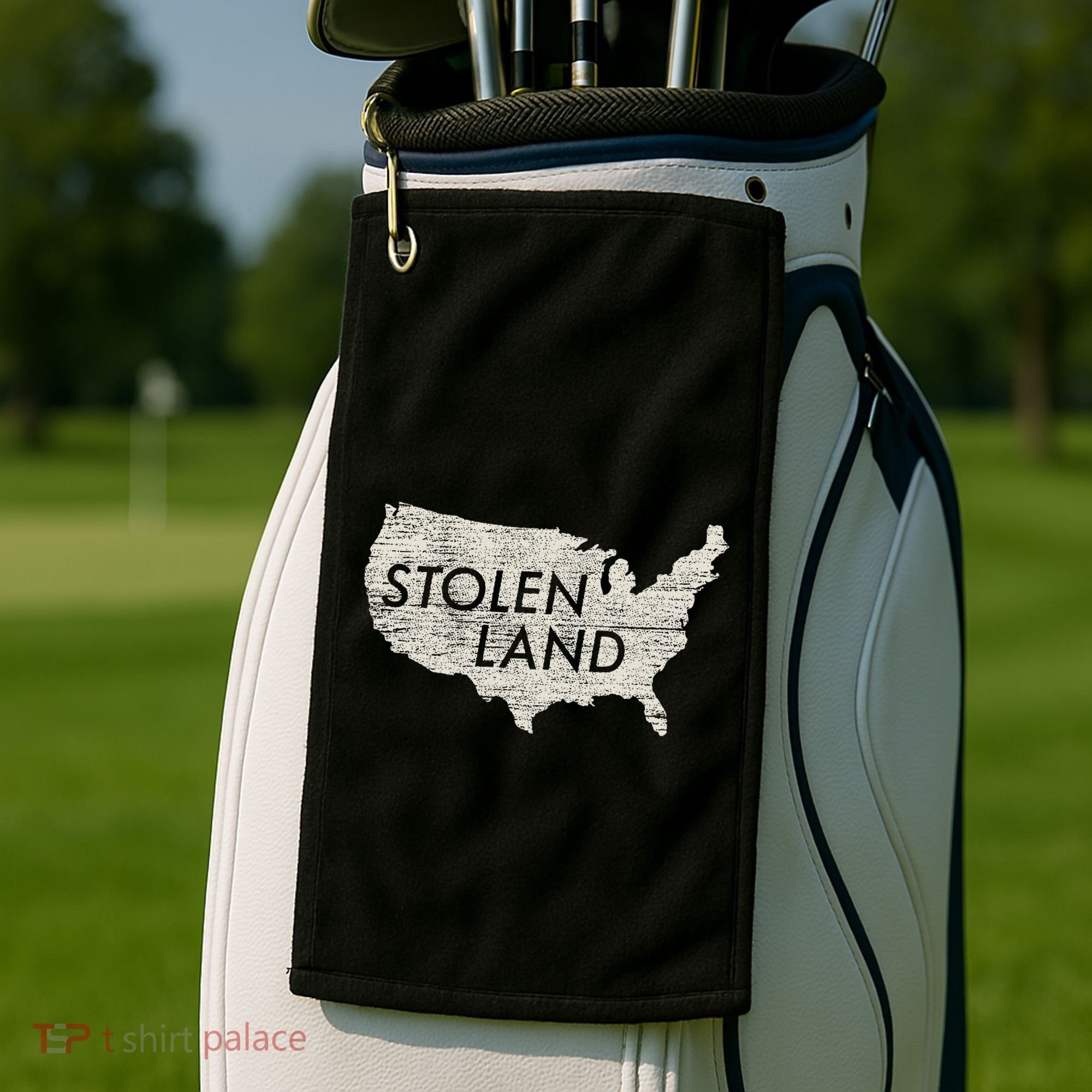 Stolen Land Native American Indigenous Golf Towel