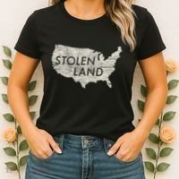 Stolen Land Native American Indigenous Women's T-Shirt thumb 2