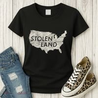 Stolen Land Native American Indigenous Women's T-Shirt thumb 3