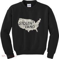 Stolen Land Native American Indigenous Kids Sweatshirt thumb 0