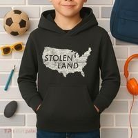 Stolen Land Native American Indigenous Kids Hoodie thumb 2