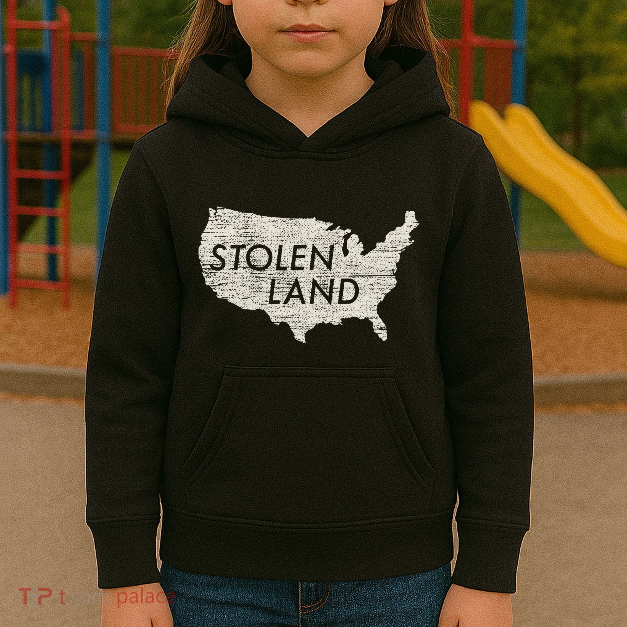 Stolen Land Native American Indigenous Kids Hoodie