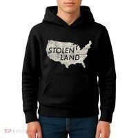 Stolen Land Native American Indigenous Kids Hoodie thumb 4