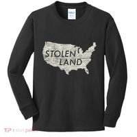 Stolen Land Native American Indigenous Kids Long Sleeve Shirt thumb 0