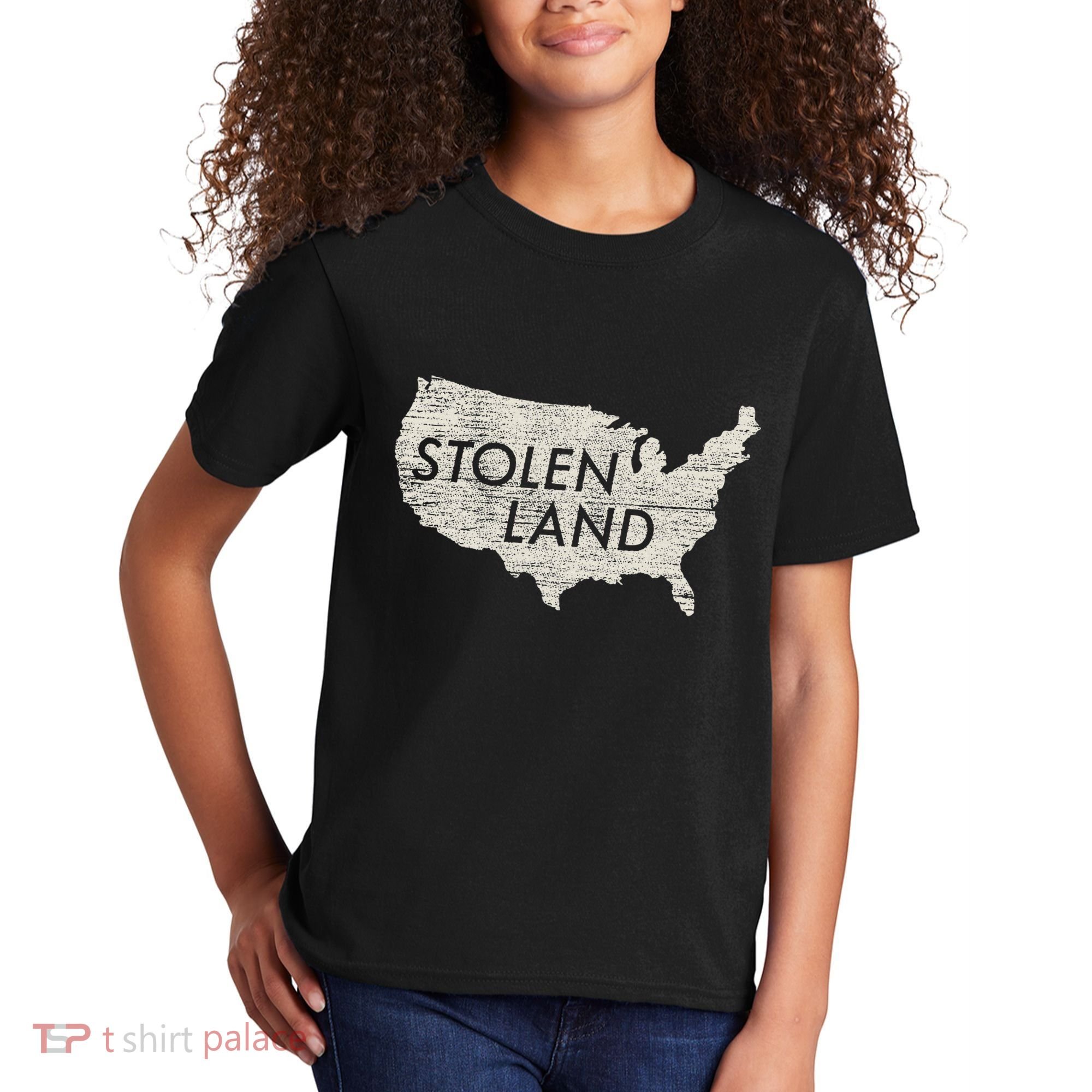 Stolen Land Native American Indigenous Kids T-Shirt