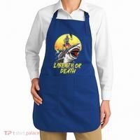 Skeleton Liberty Or Death Shark Halloween American Flag Apron thumb 2