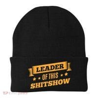 Shitshow Leader Of This Shit Show Funny Saying Beanie thumb 0