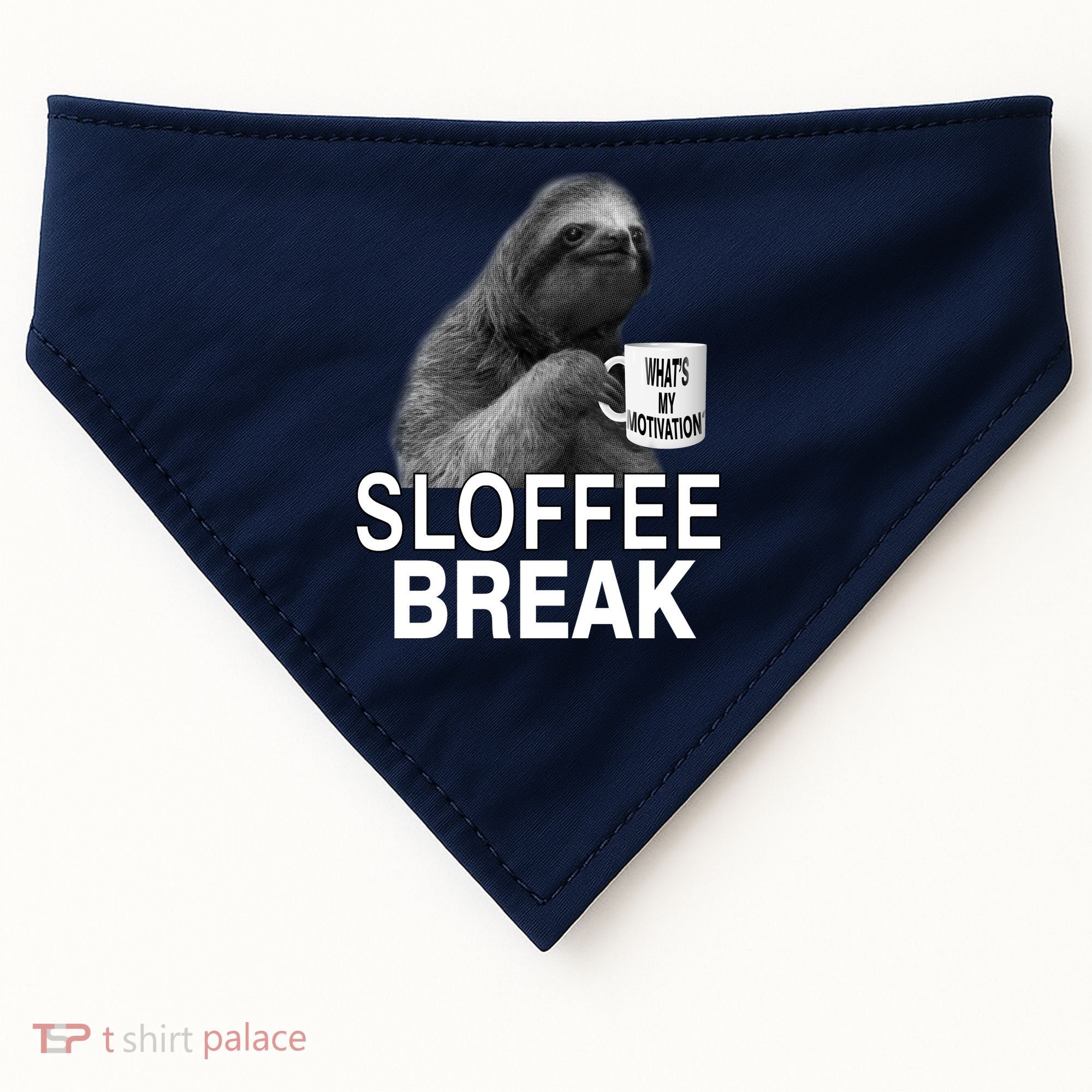 Sloffee Break What's My Motivation USA-Made Doggie Bandana