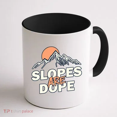Slopes Are Dope Funny Skiing Coffee Mug back
