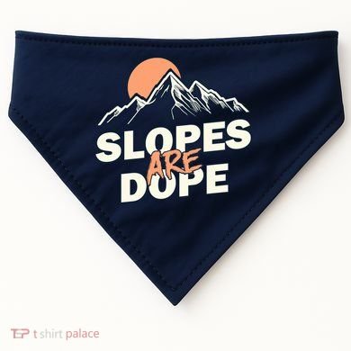 Slopes Are Dope Funny Skiing USA-Made Doggie Bandana
