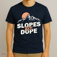 Slopes Are Dope Funny Skiing T-Shirt thumb 3