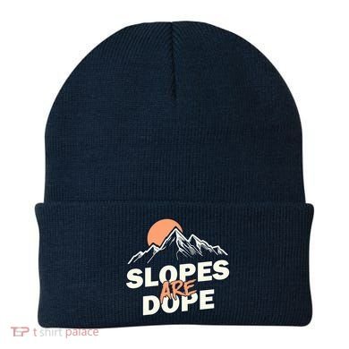 Slopes Are Dope Funny Skiing Beanie