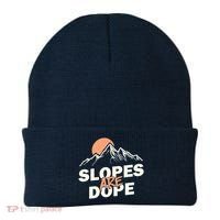 Slopes Are Dope Funny Skiing Beanie thumb 0