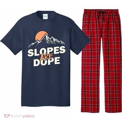 Slopes Are Dope Funny Skiing Pajama Set
