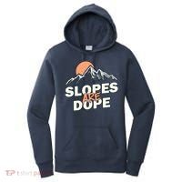 Slopes Are Dope Funny Skiing Women's Hoodie thumb 0