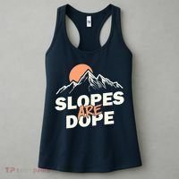 Slopes Are Dope Funny Skiing Women's Tank Top thumb 3